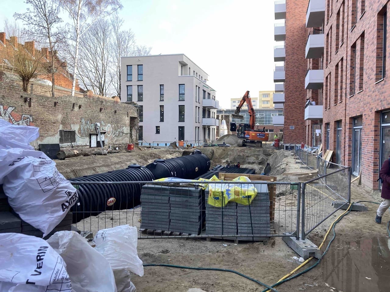 Fotos Einbau Rigole Wiesenstraße 55