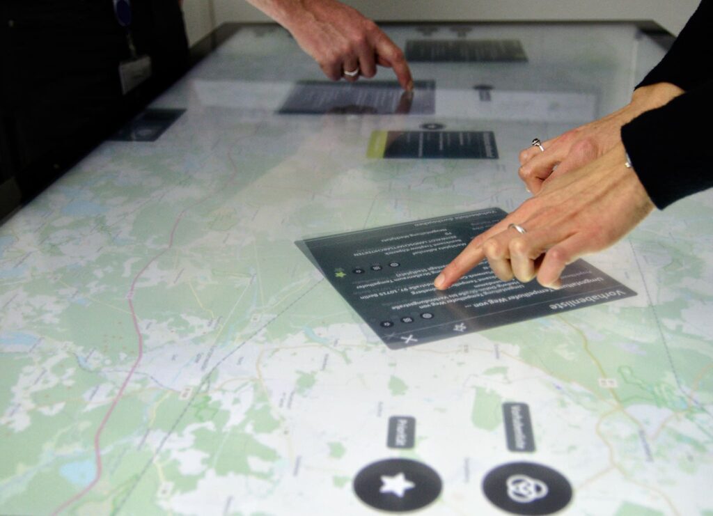 Planungstisch der Berliner Regenwasseragentur zur interaktiven Schwammstadt-Planung