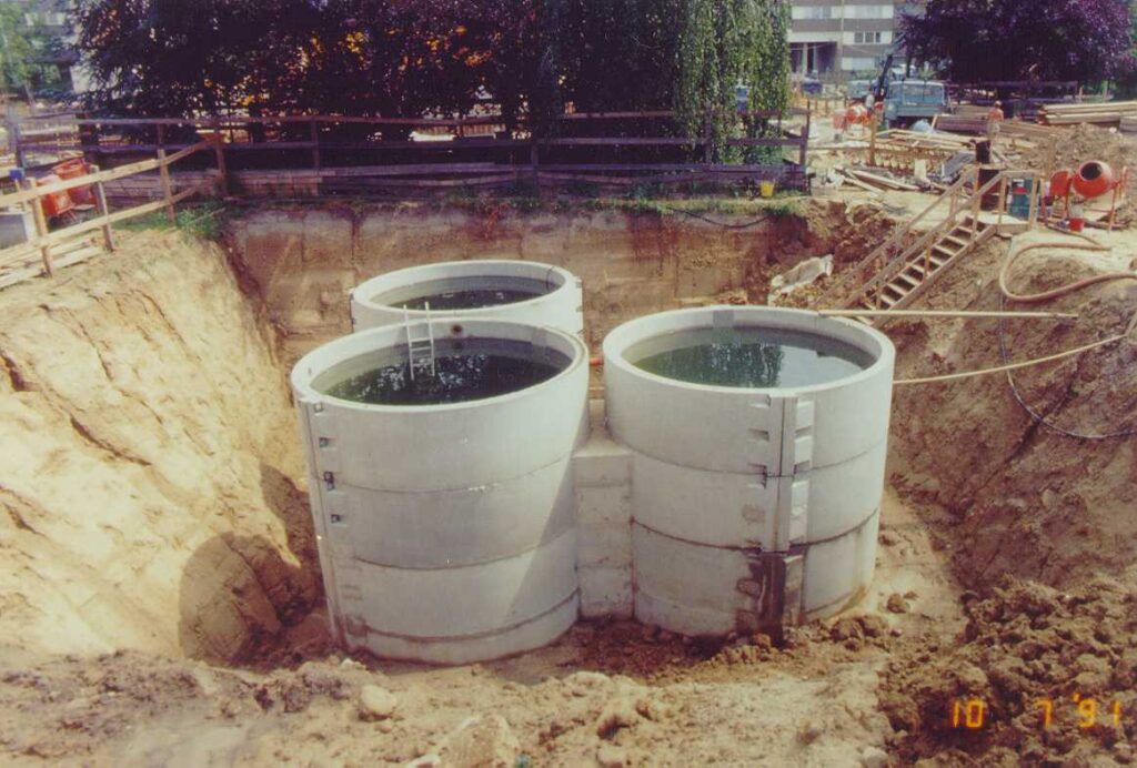 Zisternen im Bau - Baugrube