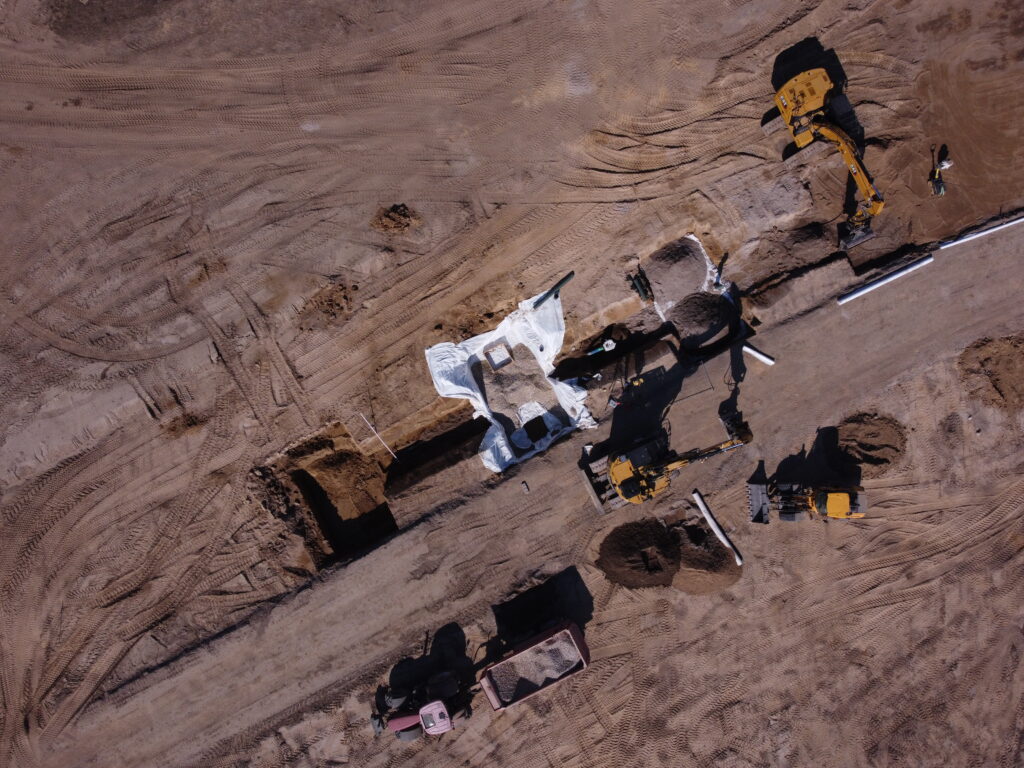 Herstellung der Baumrigole Planstraße C Ost (Stand 05.04.2022) - Buckower-Felder