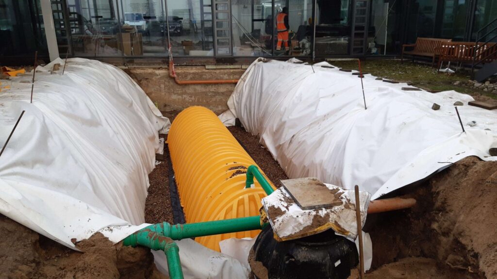 Tunnelrigole im Bau - Bundesliegenschaft