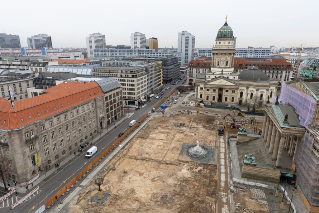 Vogelperspektive auf den Gendarmenmarkt