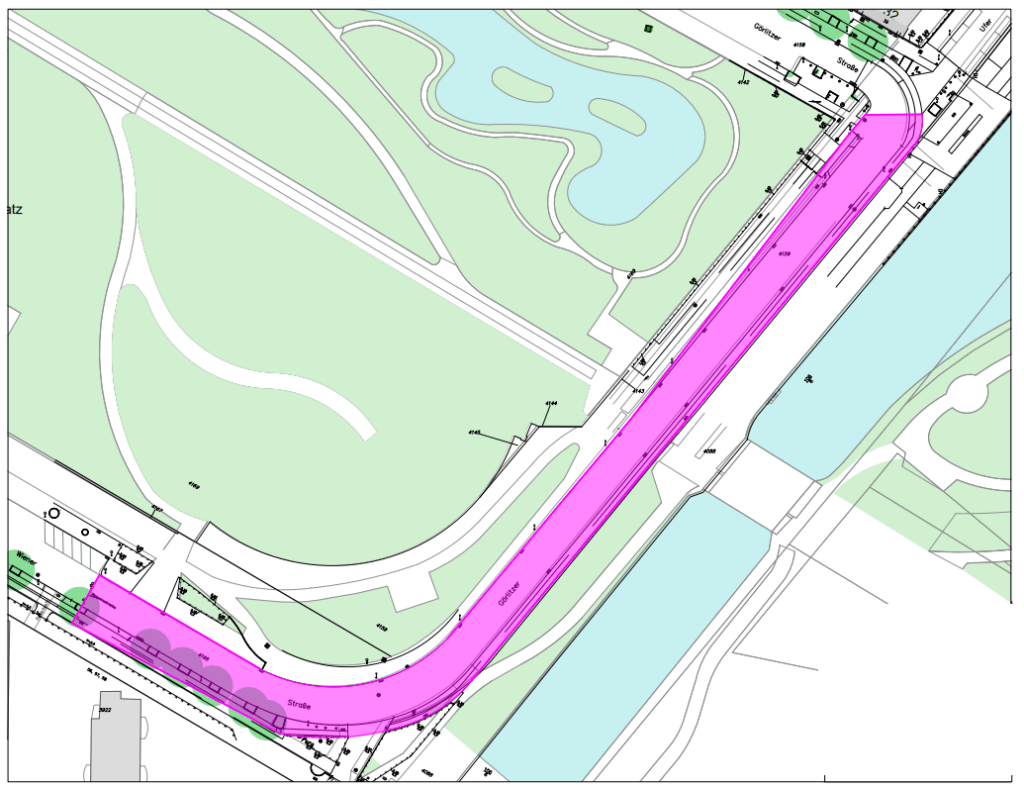 Plan des Bauabschnitts