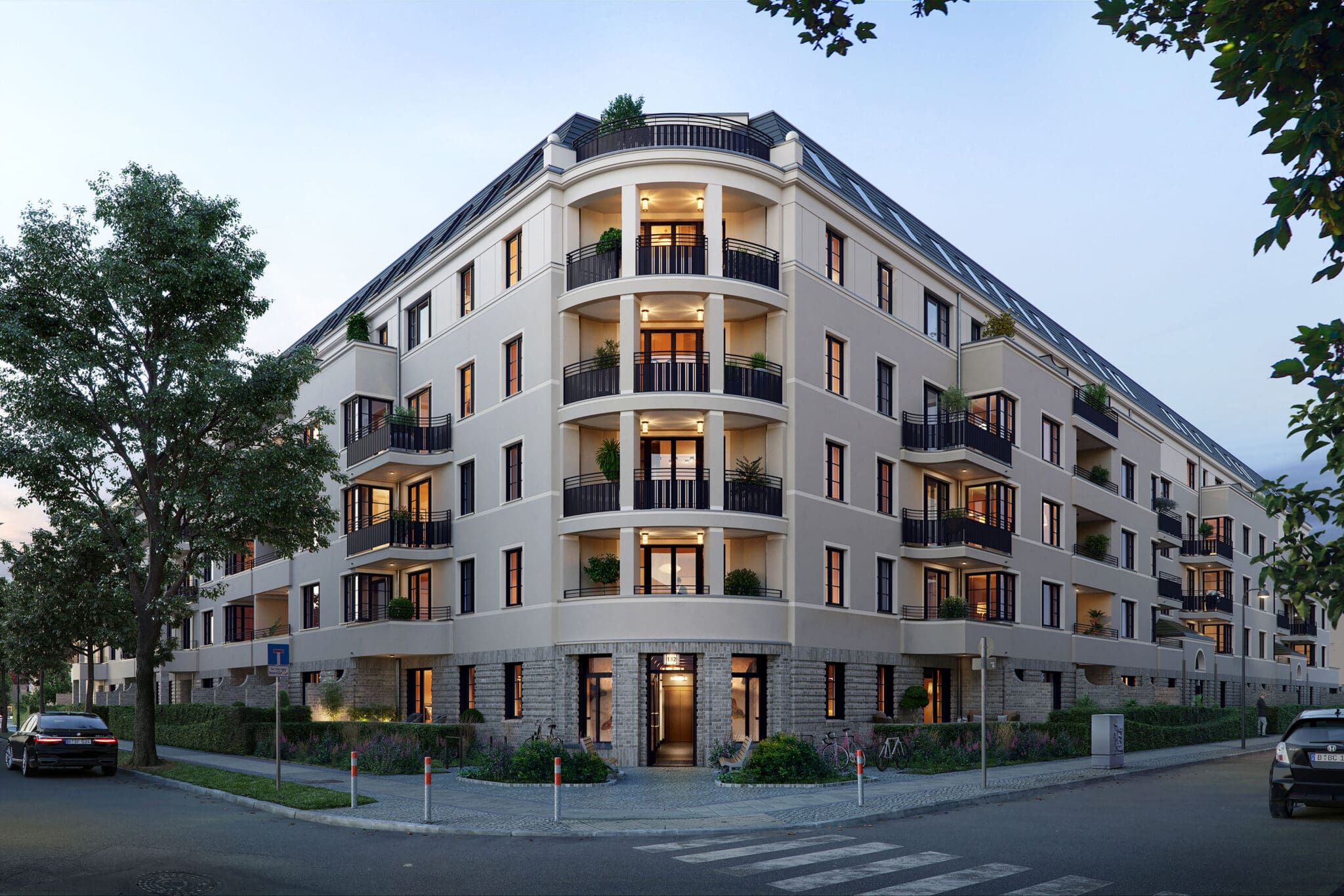 Straßenperspektive Kreuzung Annenallee / Hämmerlingstraße