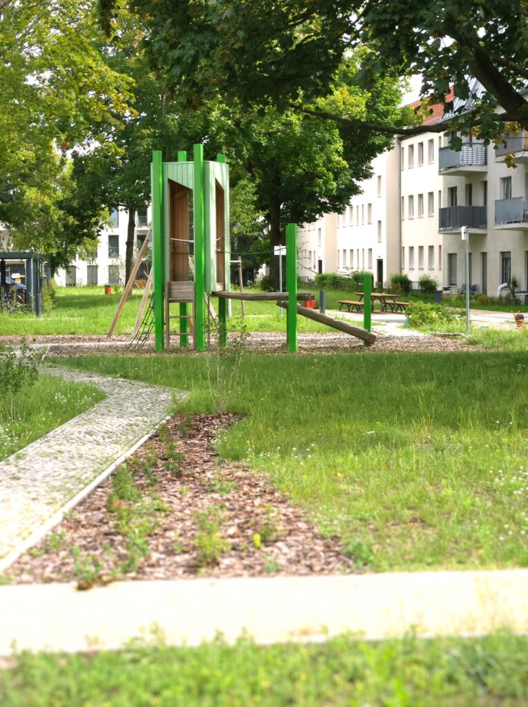Spielplatz des Neubauprojekts