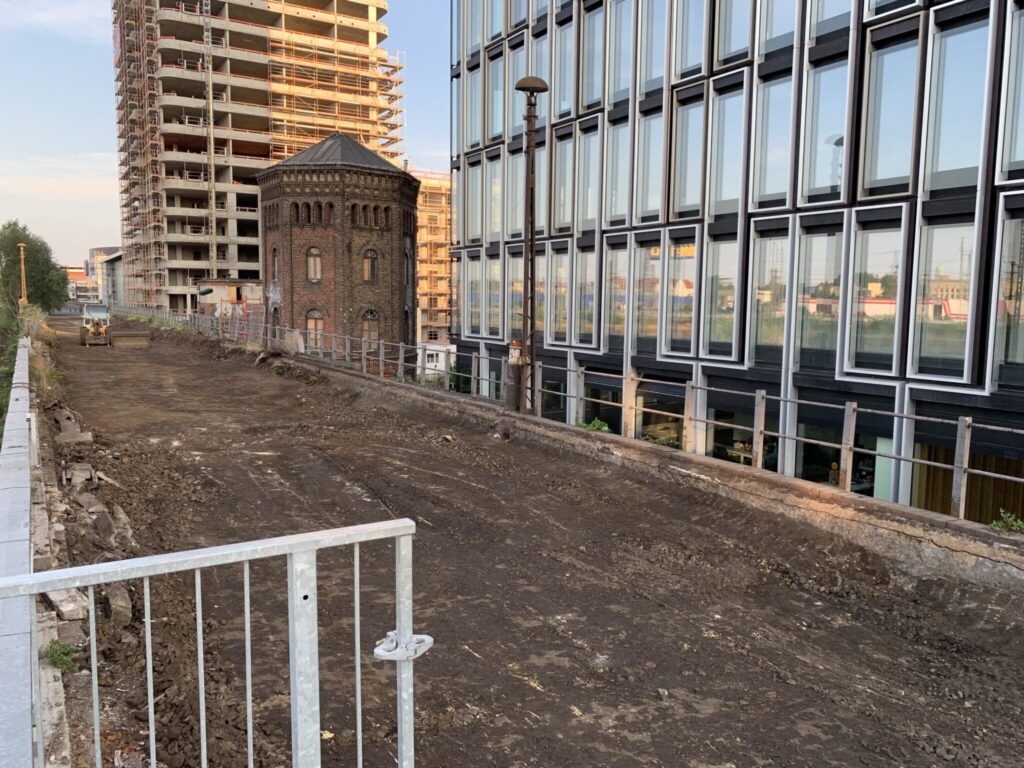 Das Viadukt nach Beräumung der Gleisanlagen
