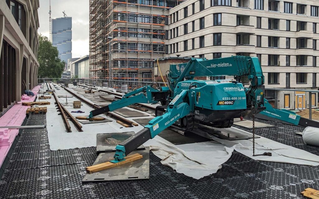 Neuverlegung der historischen Gleisanlagen über den Retentionsboxen