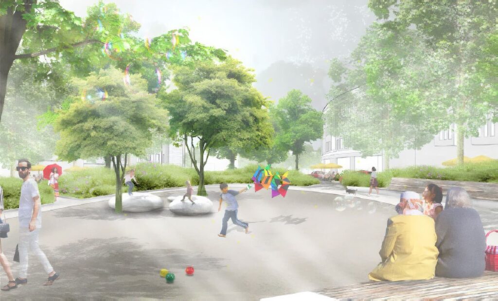 Umbau im Bestand: Grün Berlin baut den Platz der Luftbrücke um. Hierbei sollen verschiedene 