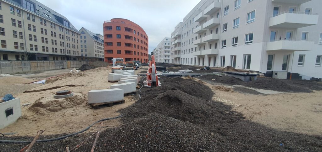 Bau der Rigole und Mulden