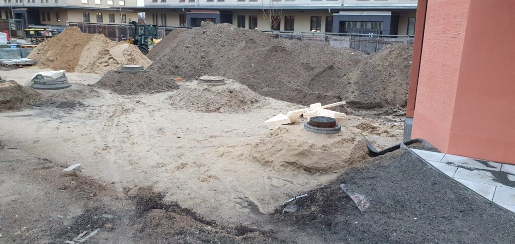 Bau der Mulden und Rigole