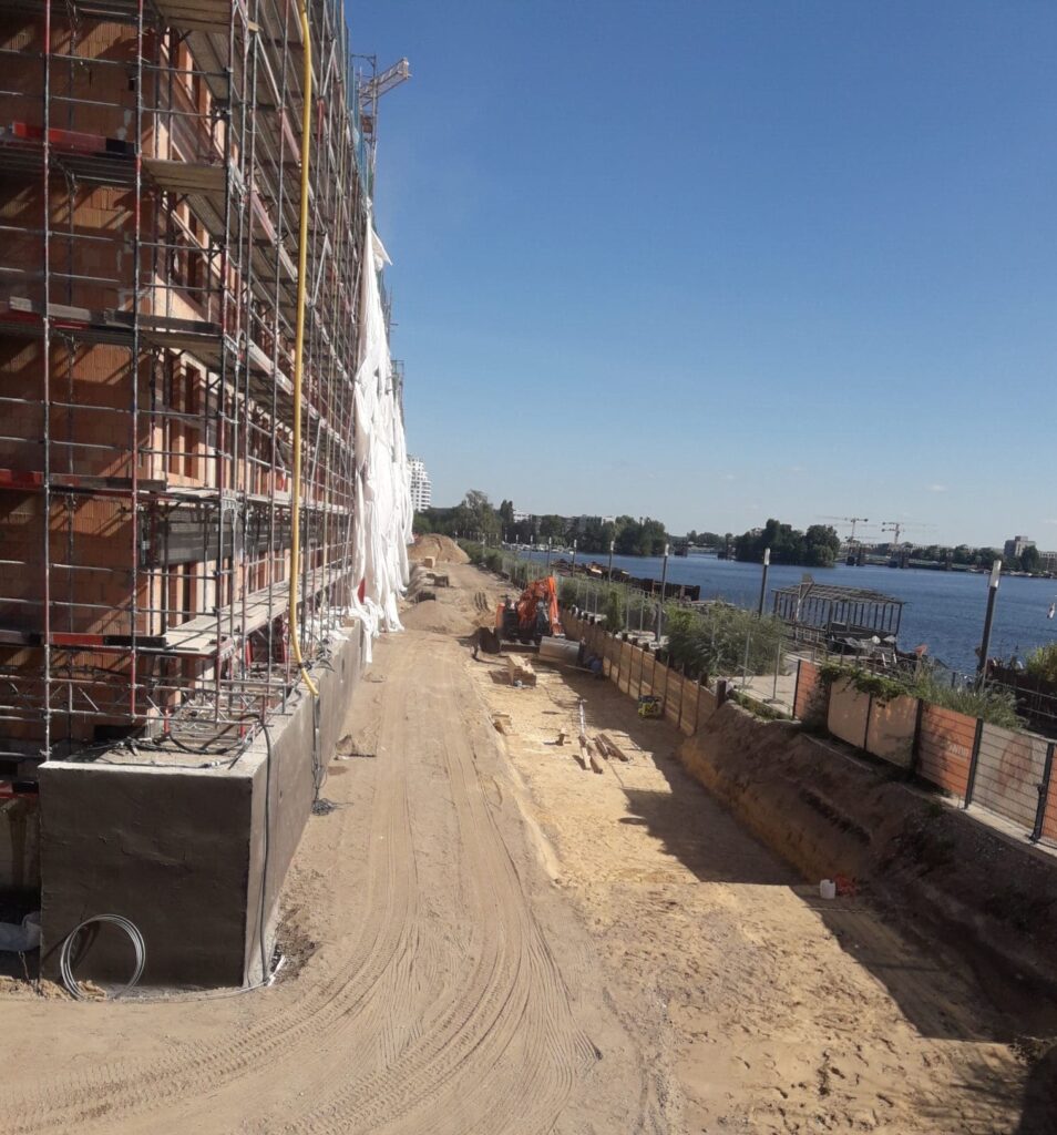 Baustelle Zisterne und Sedimentationsanlage