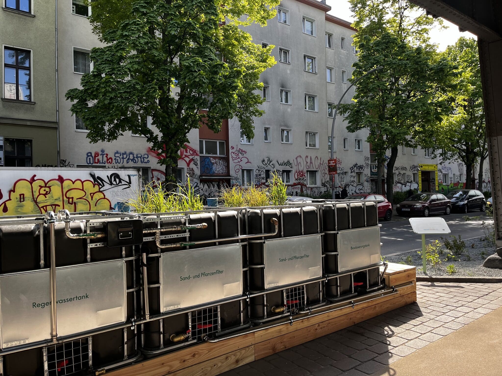 Testbeetfilter U1 Viadukt 25.04.2024 - Kooperation RadBahn, StadtManufaktur TU Berlin, IfEU GmbH & Ducatus