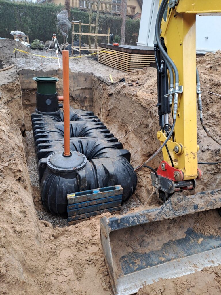 Einbau der Zisternen