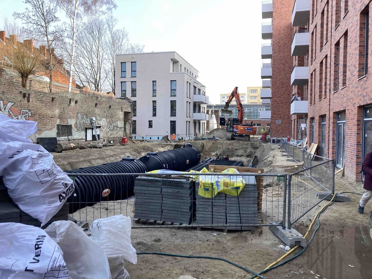 Einbau Rigole Wiesenstraße 55