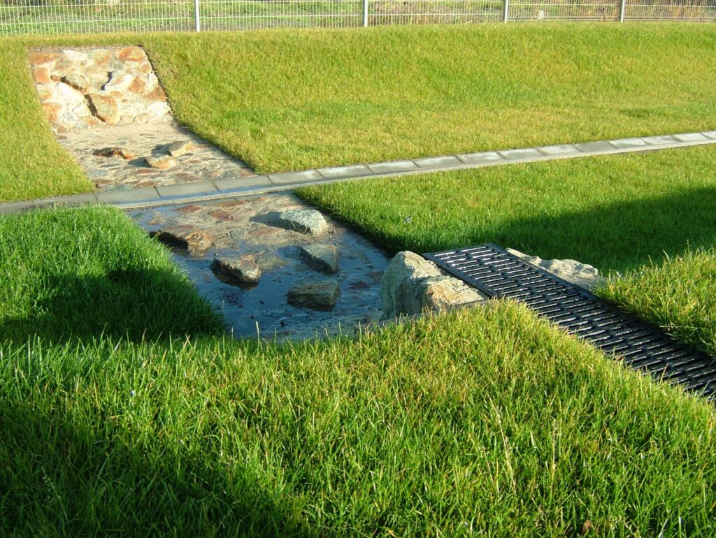 Einlauf in Versickerungsmulde