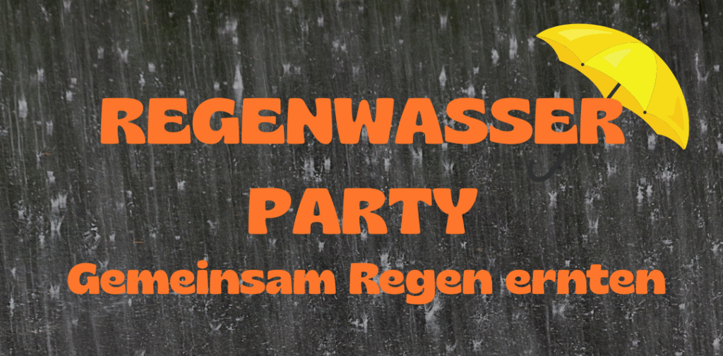 Flyer - Regenwasserparty im Kunger Kiez
