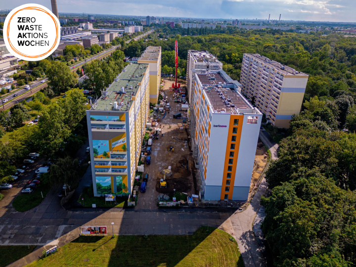 Grauwasserrecycling im Studierendenwohnheim. Neubauten der Berlinovo - Rhinstraße, Berlin-Lichtenberg